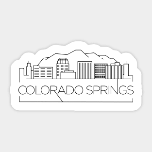 Colorado Springs Minimal Skyline Sticker